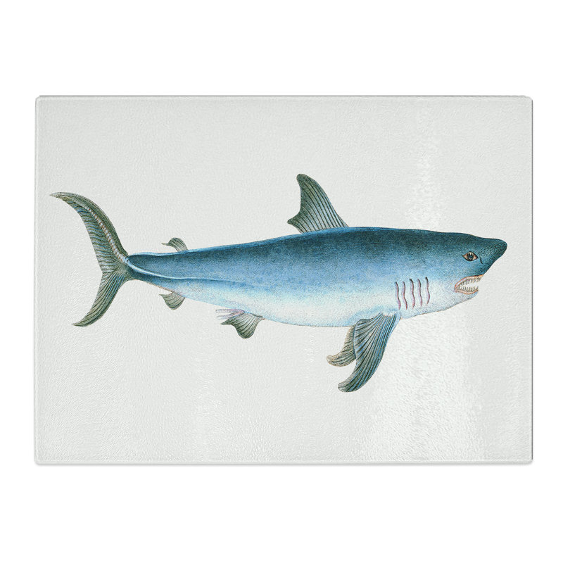 Porbeagle Shark By Edward Donovan  Glass Chopping Board