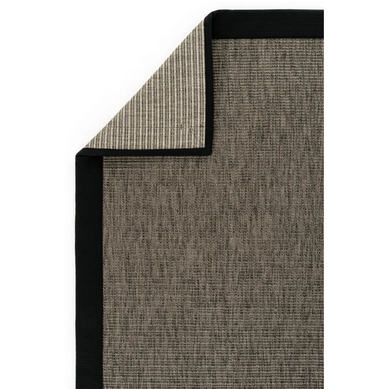 Tapis en sisal à bordure Monterey Lopez, Tapis de couloir 4 pi x 8 pi 3 po