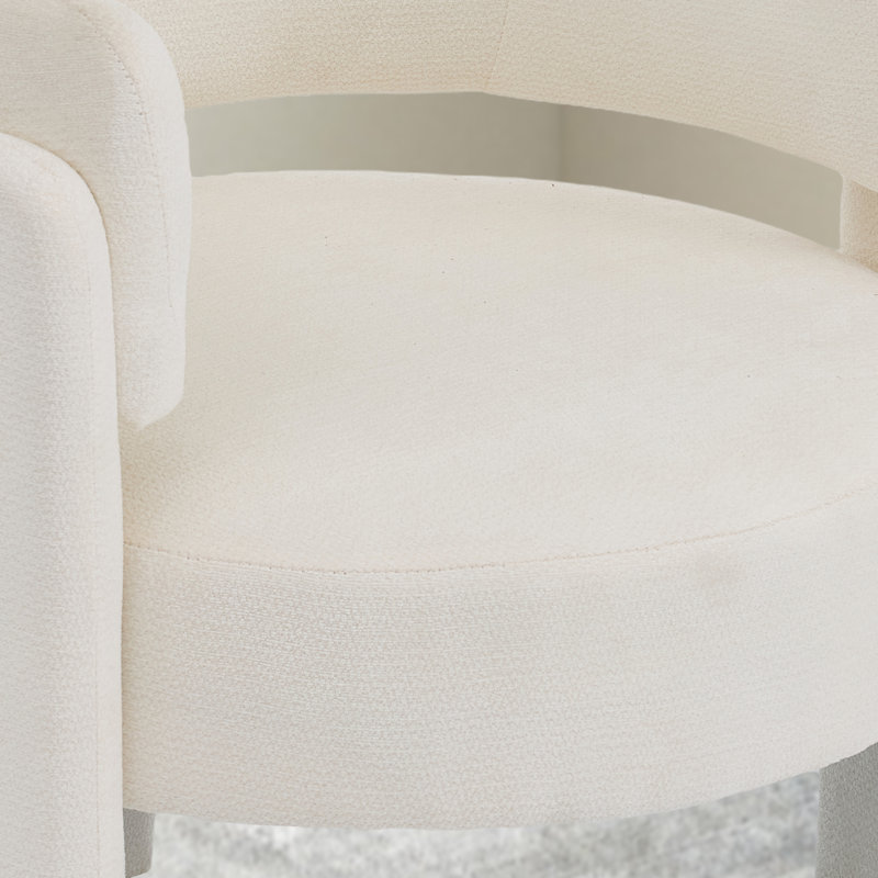 Fauteuil d'appoint en chenille 32,68 po, Blanc