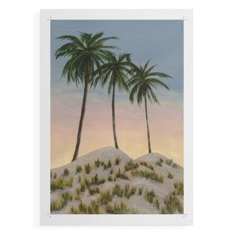 Sunrise Palms II - Impression sur toile seulement - NON CADRE, H 60 po x l 40 po