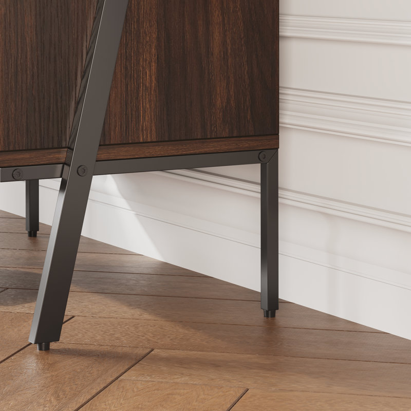 Sideboard With 2 Mesh Door, Brown