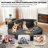 Dadrien 78.5-Inch Mid-Century Modern Futon With Corduroy Fabric And Neck Pillow Design-121793434