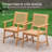Kenya Premium Outdoor Dining Armchair with Solid Wood and Rattan
