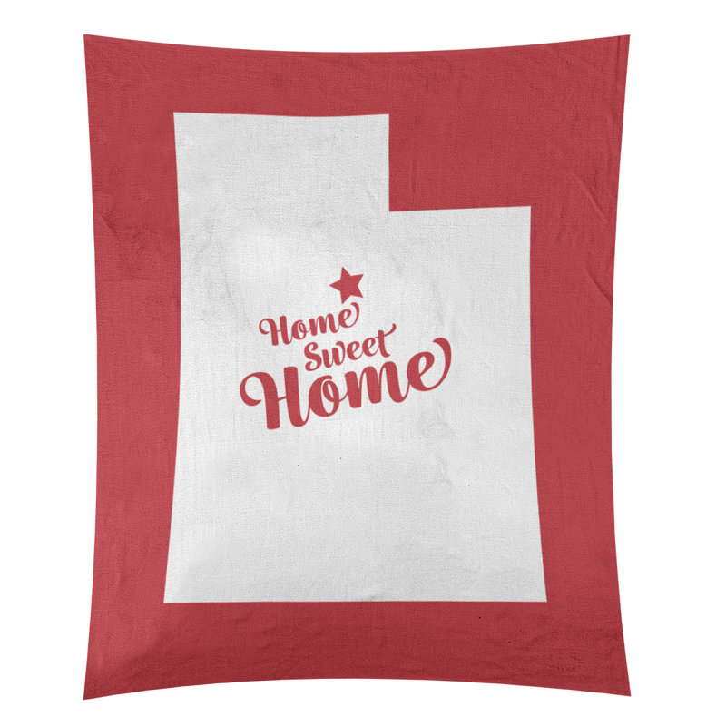 Tapisserie murale Home Sweet Provo, H 60 po x l 51 po, Rouge