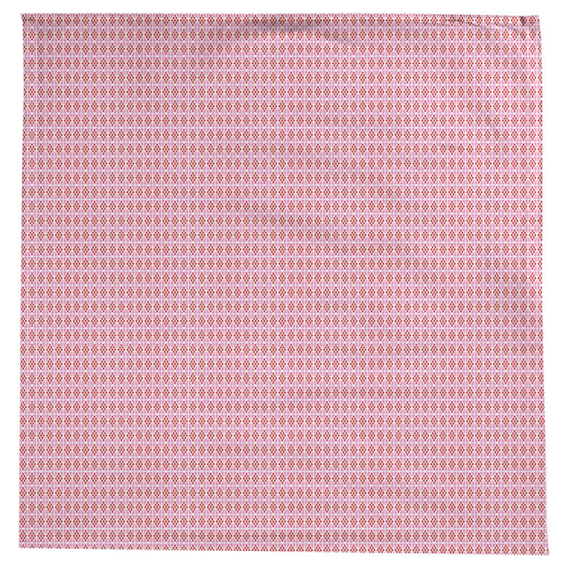 Festive Hol Tablecloth, 102" L x 58" W, Pink/Red