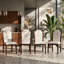 Chaises de salle à manger rembourrées en bois d'hévéa (ensemble de 4) l 20,5 po x P 17,5 po x H 36,8 po A&Q House
