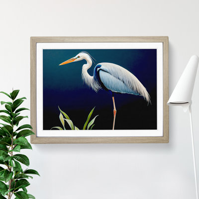 Exciting Heron Bird - Single Picture Frame Print