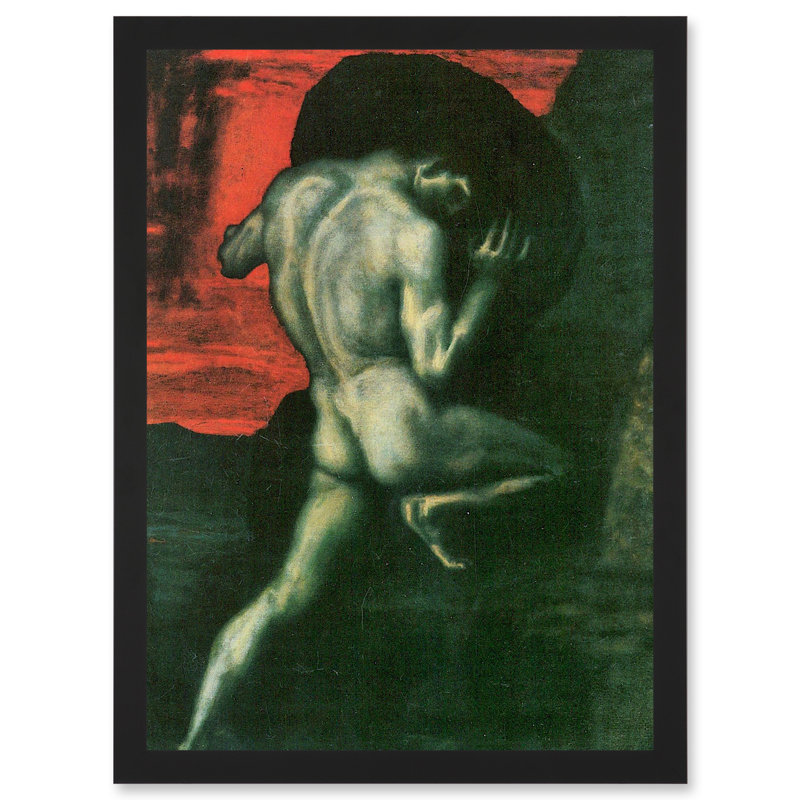 Painting Von Stuck Sisyphus Old Master - Single Picture Frame Art Prints