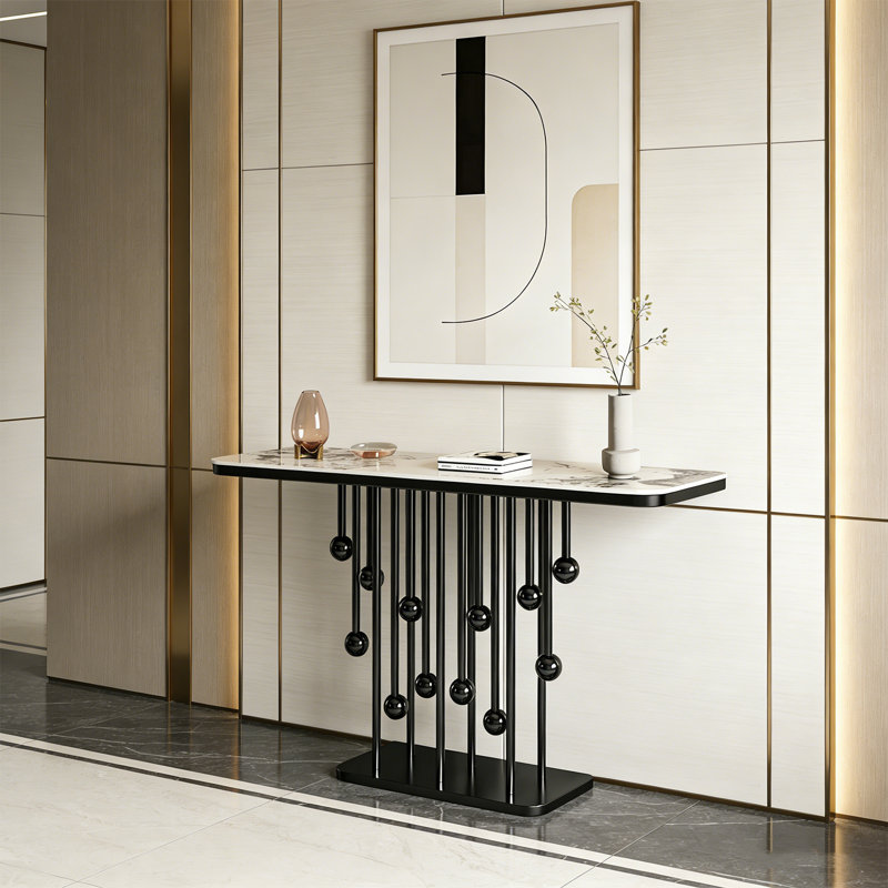 Console Modern Minimalist Luxury Art, H 33,46 po x l 47,24 po x P 13,78 po, Noir