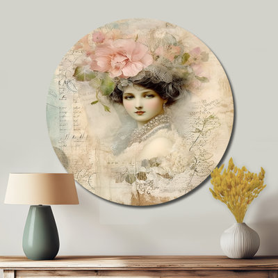 Faye - Floral Round Metal Art