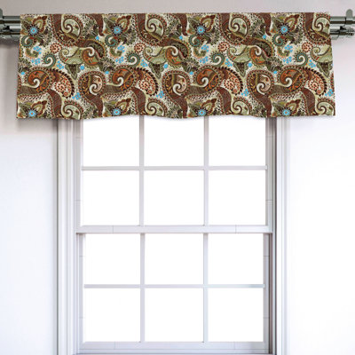Sateen Paisley Ruffled Window Valance