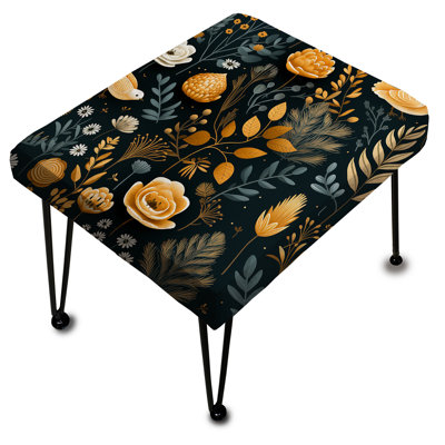 Rustic Woodland Whimsy Flowers - Repose-pieds rectangulaire botanique