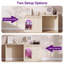 3-in-1 Extendable Vanity Desk with LED Lights, 5 Drawers & Acrylic Display Cabinet - L-Shaped Makeup Table with Fluted Front & Remote Control-1697855194