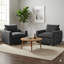 Chaise d'appoint moderne avec coussin de siège profond, tissu chenille doux, canapé compact adapté aux appartements