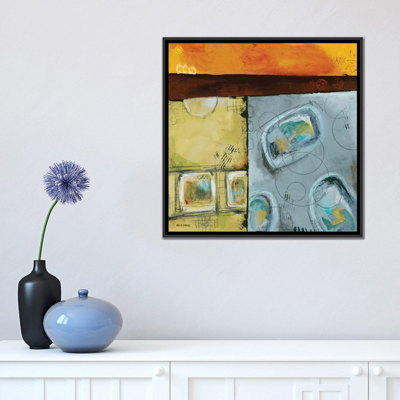 « unity iv », impression sur toile, H 18 po x l 18 po x P 1,5 po, Toile avec cadre noir, Pas de tapis