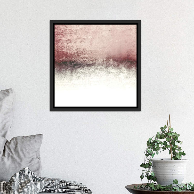 «Blush» - reproduction d'art, H 18 po x l 18 po x 1,5 po, Cadre noir vieilli