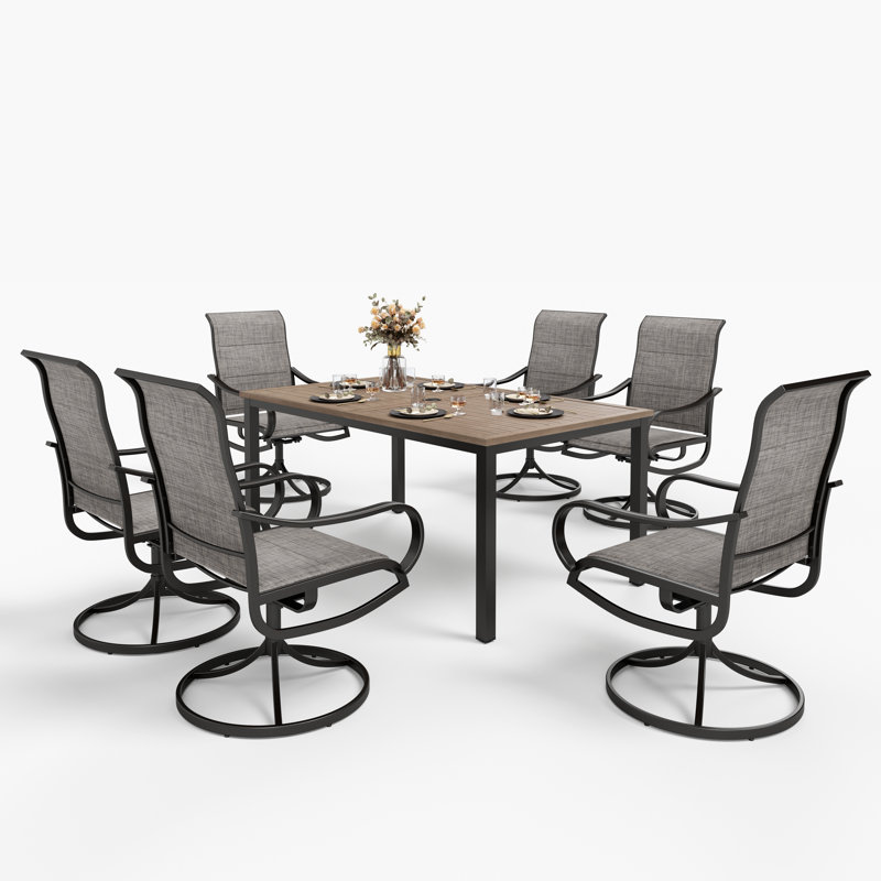 Argyri Rectangular 6 - Person 64" Long Dining Set