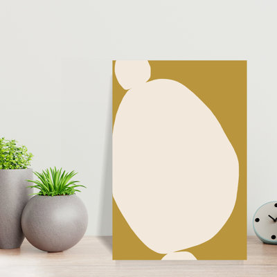 Organic Shapes Abstract Contemporary Minimalist Wall Art Print 1 Piece Wrapped Canvas Wall Art