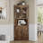  69" Tall Corner Cabinet with Doors, 6-Tier Corner Storage Cabinet with Doors, Space Saver Shelf for Bathroom, Bathroom Floor Cabinet-577476319