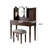 Mid-century Walnut Solid Wood Vanity with Mirror Storage