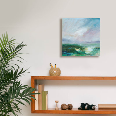 'Gust On The Loch' by Lesley Birch Canvas Wall Art, 12" x 12"