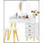 Modern Glass Top Dressing Table With LED Lights, Extendable Side Table, 5 Drawers, Mirror, And Stool For Elegant Bedroom Organization
