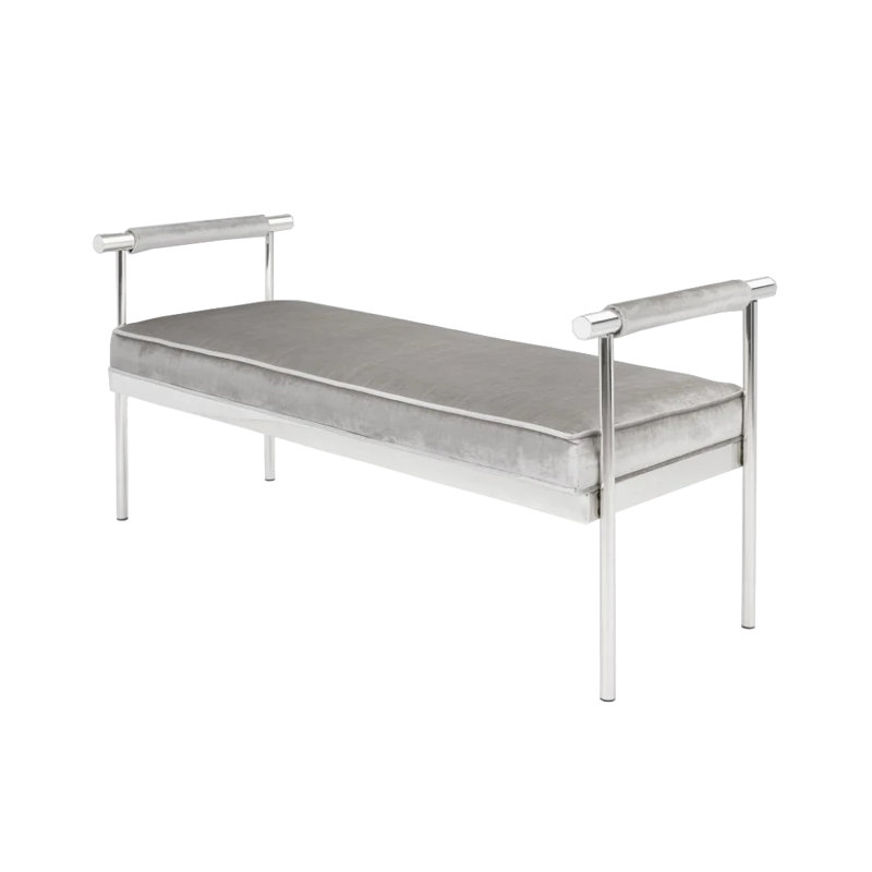 Ricquan Velvet Upholstered Bench, 25.5"H x 42.5"W x 20"D