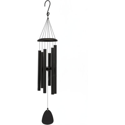 Wind-Chimes-Outdoor-Large-Decor, Deep Tone Soothing Melodic Tones Windchimes, Wind Chimes For Outside, Memorial Wind Chime Best Gift For Mom Women Grandma Neighbors（32" Black）