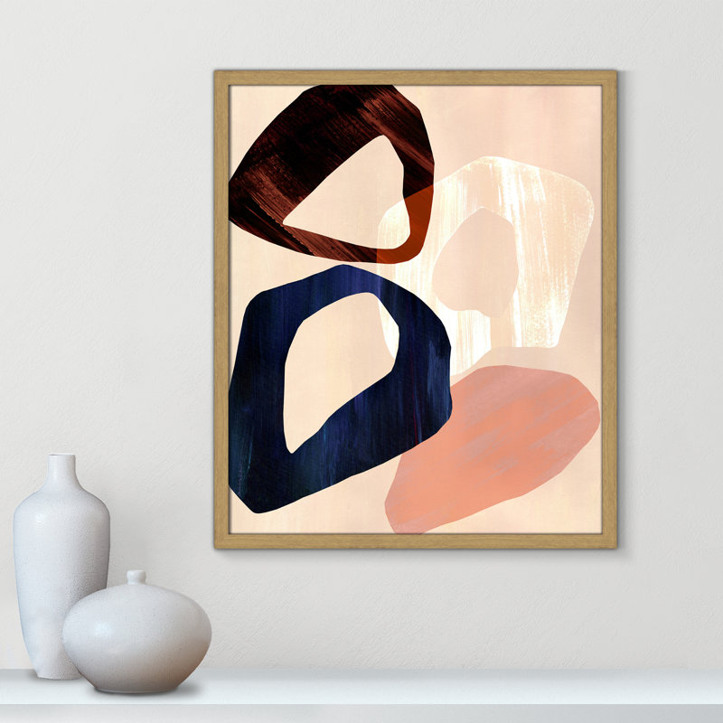 Loop III Print par Violets Print House, Grain de bois naturel, L 21,5 po x H 25,5 po, Impression encadrée