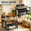 Ensemble de table de salle à manger 4 pièces, table de salle à manger en bois avec 2 chaises rembourrées et banc, ensemble de table de salle à manger compact et durable pour la cuisine, la salle à manger, l’appartement et les petits espaces.-404060453-404060450