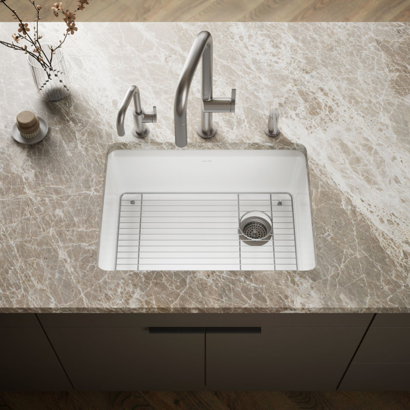 Riverby 27" Undermount Single-Bowl Workstation Kitchen Sink, White