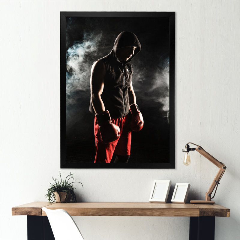 Guerrier II, H 32 po x l 24 po x P 1 po, Cadre photo noir