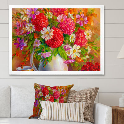 Sunflower Wildflower Farmhouse - œuvre d'art traditionnelle sur toile
