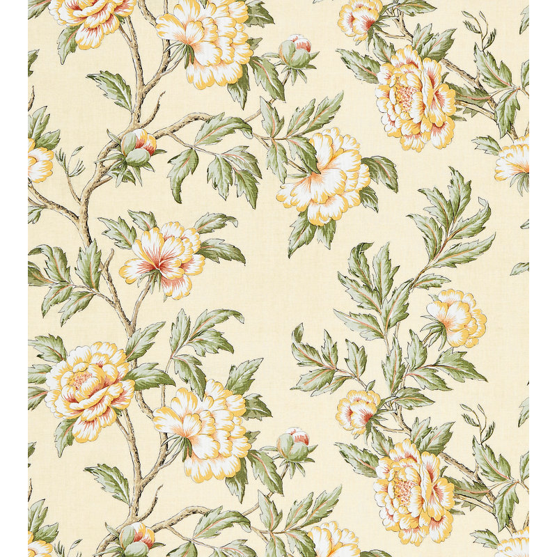 Calabria Peonia Print Fabric, Sunlight