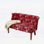 Fauteuil capitonné élégant à imprimé floral pour salon et chambre, solution d'assise polyvalente et stylée