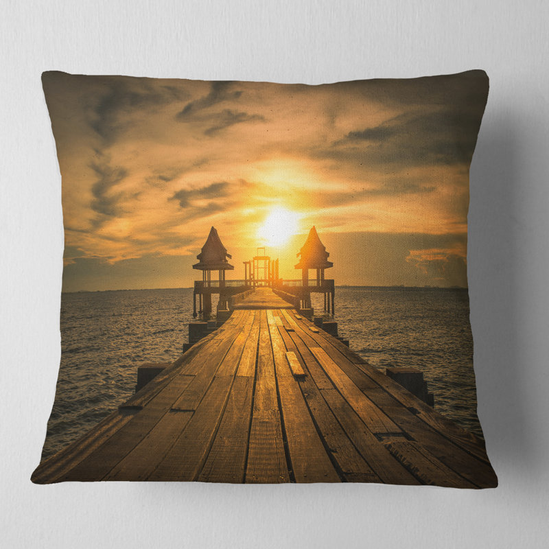Coussin Pier Bridge, 18 po x 18 po, Carré