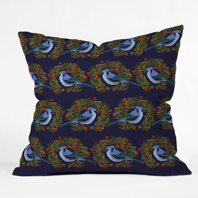 Jay Wreaths Indoor/Outdoor Throw Pillow