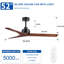 Ventilateur de plafond noir 52 po Lowe-189894336