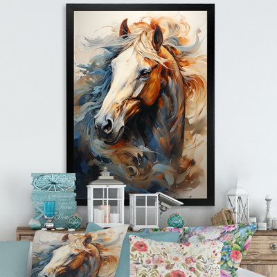 Horse Grace Portrait I Framed On Canvas Print