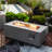 42Inch Steel Outdoor Fire Table - Propane Fueled, Efficient Heating, Adjustable Flame Intensity, High , Space Efficient, Easy To Clean And Maintain, Comes With Glass Windshield Rectangle Utilizing,