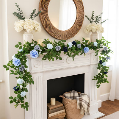 Artificial Rose Flower Garland Greenery Garland 5.7FT For Wedding Ceremony Backdrop Arch Flowers Table Centerpieces Decorations