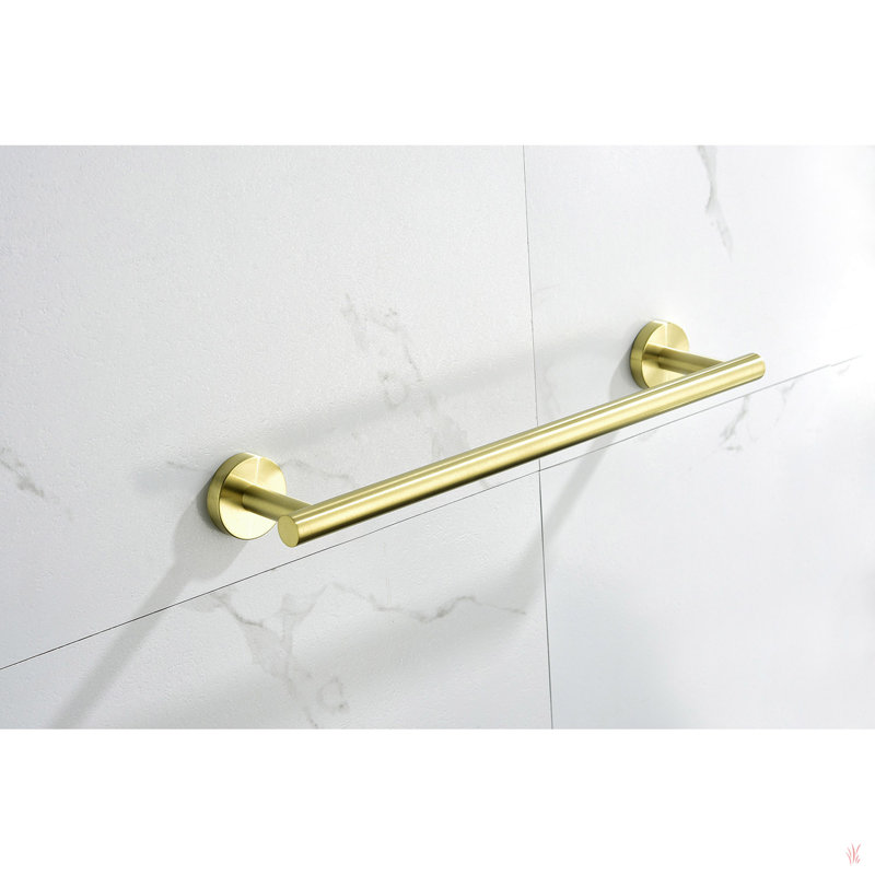 Ensemble de porte-serviettes de salle de bain en acier inoxydable 6 pièces, Doré, H 1,92 po x l 23,6 po x P 3 po