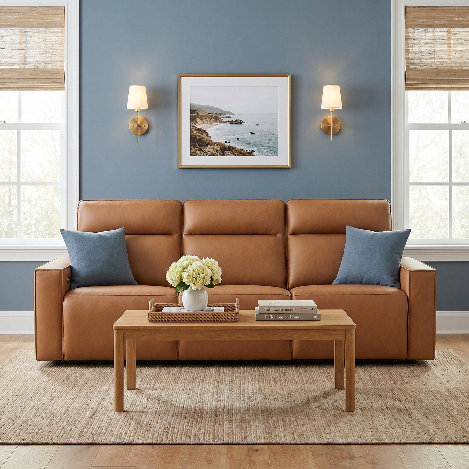 Phillipsburg 107" Genuine Leather Reclining Sofa