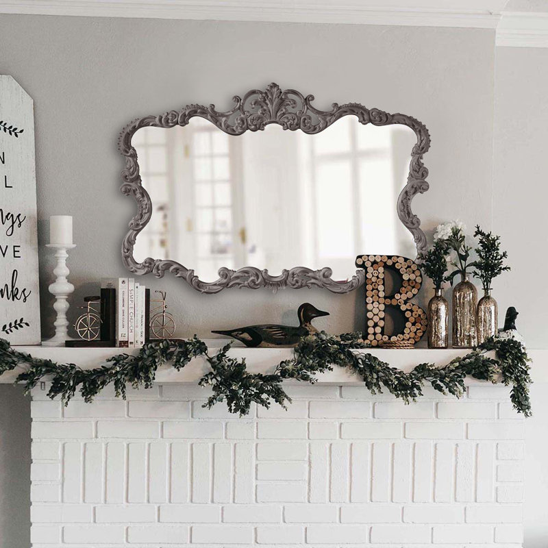 Daniely Wall Mirror, Charcoal Gray