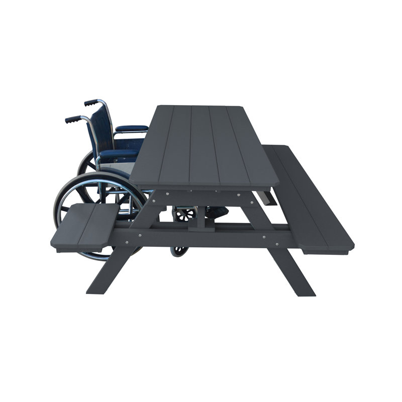 Table de pique-nique Awat, Gris foncé