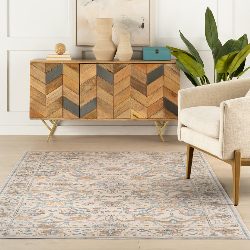 Veliora Floral Washable Area Rug, Rectangle 2' x 3'