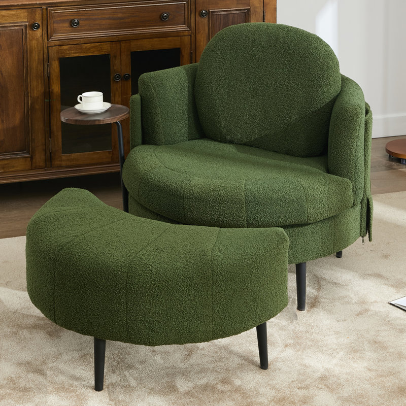 Fauteuil d'appoint 42,5 po pour le salon, Vert