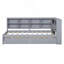 Lit de jour moderne simple avec 2 tiroirs, lit de jour avec tablette de rangement et ports de chargement USB-1818892287