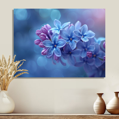 «Blue Lilacs Garden Glamour Photo», reproduction d'art mural lilas
