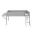 Lit mezzanine en bois avec bureau et DEL-1251741267